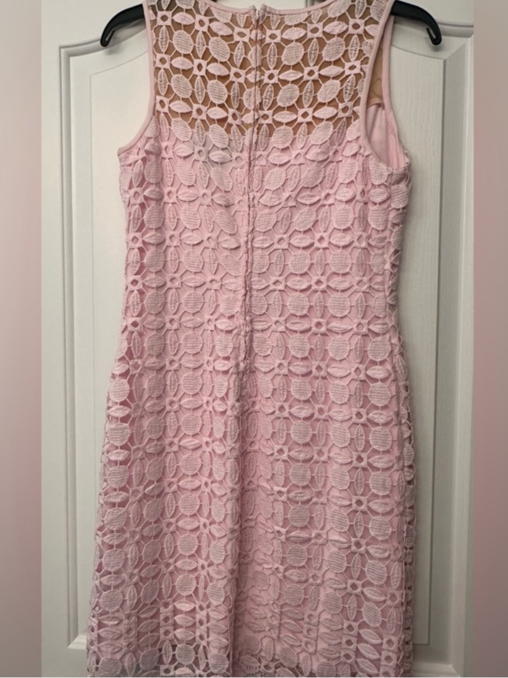 Ralph Lauren Sleeveless Pink Floral Lace Sheath Dress - Picture 5 of 6
